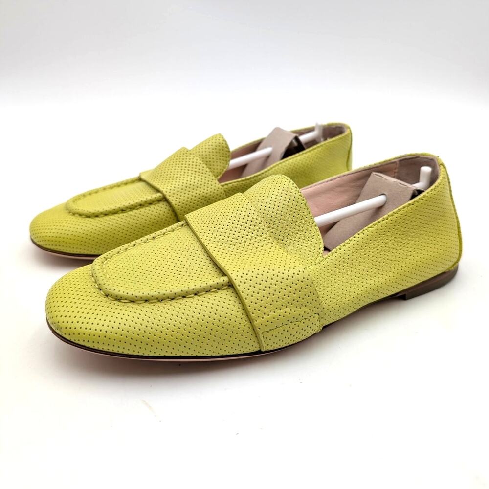 AGL Mara Slip-On Moccasin Loafer Round Toe Women's Lime Green Size US5 EU35